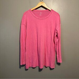 Aerie Real Soft Oversized Pink Long Sleeve Shirt